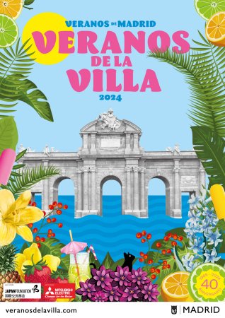 Cartel de Veranos de la Villa 2024 diseñado por Madrid Destino